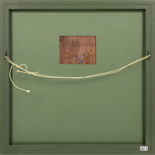 NASAKA Yuko "WORK"，树脂和漆，纸板45.8×45.8厘米