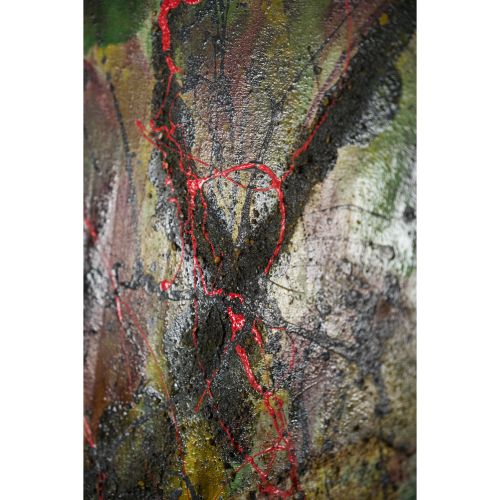 IMAI Toshimitsu "工作 "布面油画和砾石 117.0×90.3厘米