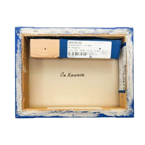 KAWARA On "2000年7月14日星期五（"今天 "系列第26号）"Lifitex画布上的艺术家手工制作的纸板盒 20.3×26.7厘米