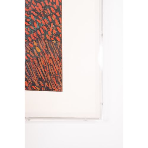 UEMAE Chiyu "TRAVAIL "peinture à l'huile sur panneau 40,3×15,5 cm