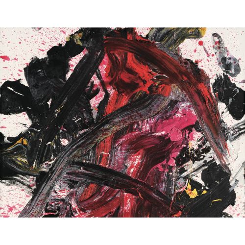 SHIRAGA Kazuo "ONKURODANAU UNJAKU "pittura a olio su tela 194,0×130,3 cm
