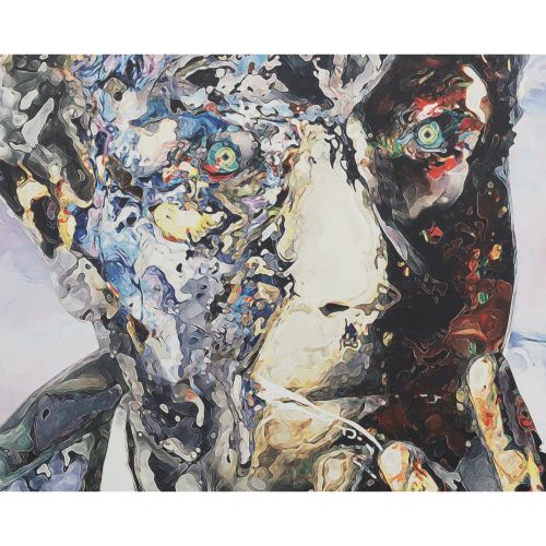 SAITO Makoto "我是（米歇尔-安托尼奥尼的肖像）02 "帆布上的丙烯酸和油墨 160.0×146.8厘米