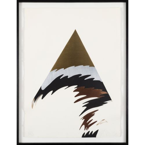SEKINE Nobuo "UNTITLED" , mixed media on paper, 75.4×56.3 cm