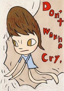 NARA Yoshitomo "DON'T WANNA CRY" , woodcut, 42.0×29.5 cm
