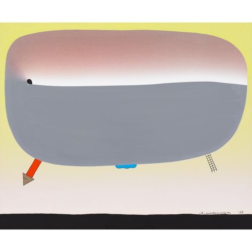 MOTONAGA Sadamasa "LIKE A LADDER LIKE AN ARROW" , acrylic on canvas, 49.5×60.5 c&hellip;