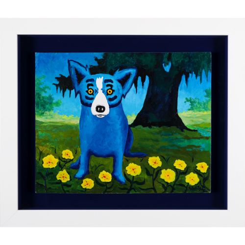 George RODRIGUE "HARMONY FLOWERS FOR GOOD LUCK" , acrylic on canvas, 40.5×51.0 c&hellip;