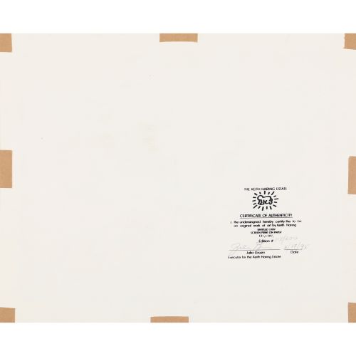 Keith HARING "POP SHOP V : ONE PRINT" , screenprint, sheet size : 34.1×41.8 cm, &hellip;