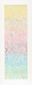 Jasper JOHNS "USUYUKI" , lithograph, sheet size : 135.5×51.5 cm, image size : 11&hellip;