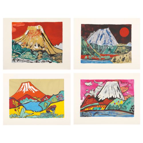 KATAOKA Tamako ""MT. FUJI IN GOLD, SILBER, ROT UND WEISS " AUS ALBUM VON KATAOKA&hellip;