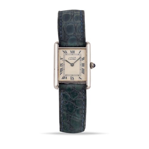Must de Cartier Fine, silver, quartz wristwatch with original steel deployant cl&hellip;