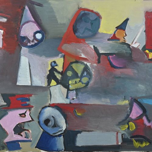Null Bart de Graaf. 1946 - . Representación figurativa abstracta. Óleo sobre lin&hellip;