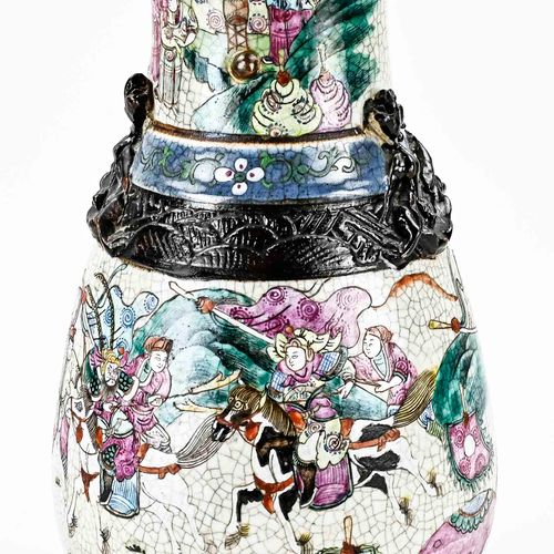Null Base de lámpara de porcelana china cantonesa con decoración de guerrero de &hellip;