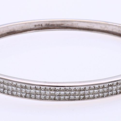 Null Bracelet esclave en or blanc, 750/000, avec diamant. Bracelet d'esclave com&hellip;