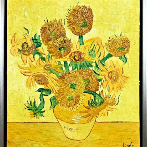 Null Linda. 21st century. Still life after Vincent van Gogh. Oil on linen. Dimen&hellip;