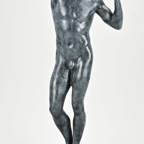 Null Signed A. Rodin. Unpleasant. 20th century. Bronze figure. Male nude on natu&hellip;