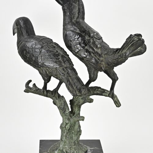 Null Large antique German bronze figure by Anton Büschelberger, 1869 - 1934. Tou&hellip;