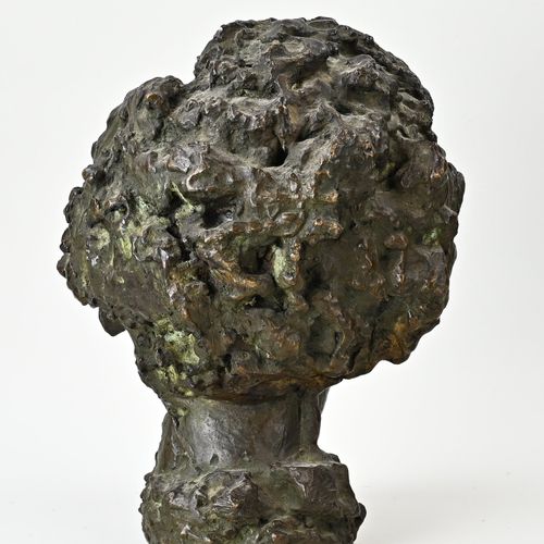 Null Grande ritratto femminile negroide in bronzo. 1930 - 1950 circa. Buona qual&hellip;