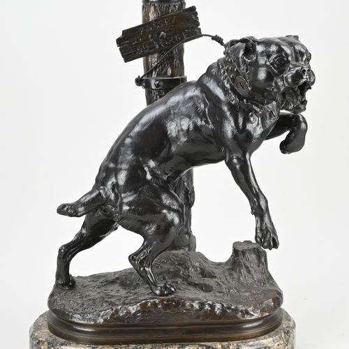 Null Grande figure en bronze du XIXe siècle. Par Ch. Valton, 1851 - 1918. Titre &hellip;