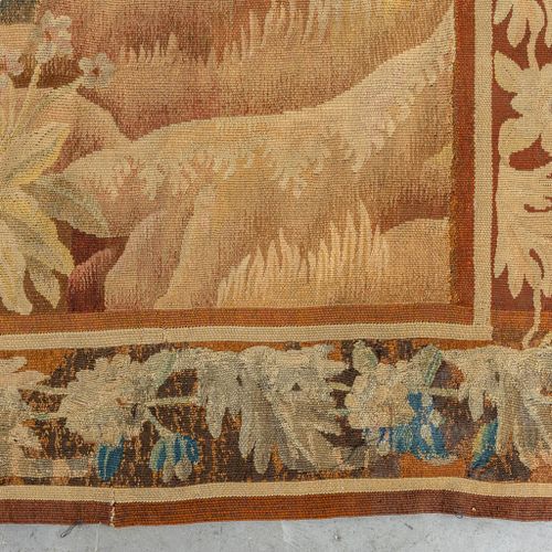 Null Tapisserie ancienne, décorée de faune et de flore. XVIIe siècle.

Le tapis &hellip;