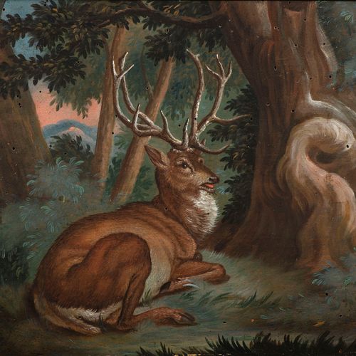 Johann Elias Ridinger (1698-1767), Attributed, Deer at Rest Abendliche Sommerlan&hellip;