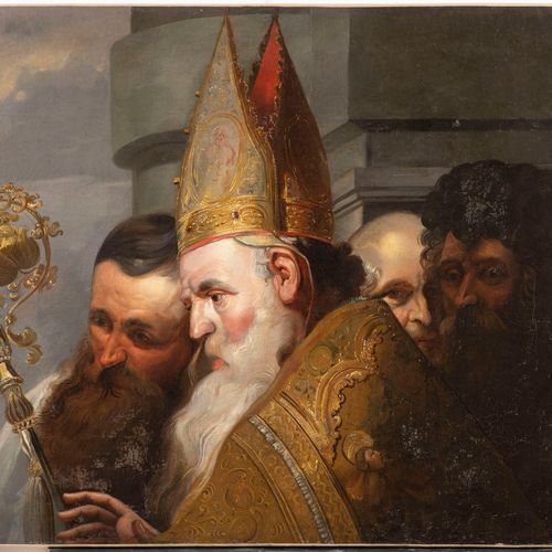 Follower of Peter Paul Rubens (1577-1640), Saint Ambrose Le tableau est une copi&hellip;