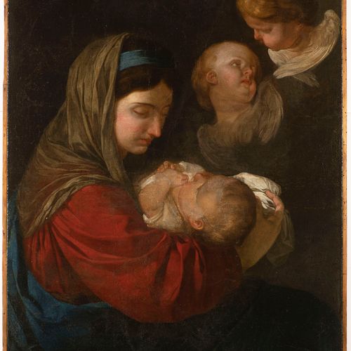 Simone Cantarini (1612 – 1648), Madonna with the Child and two Angels Ce tableau&hellip;