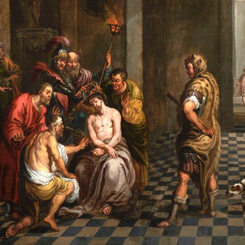 Bartholomew van Bassen (1590-1652), Mocking of Christ 被本丢-彼拉多定罪后，耶稣在禁卫军中被罗马士兵嘲笑为&hellip;