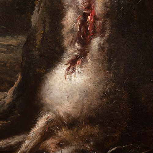 Franz Werner Tamm (1658–1724) - Attributed, Pair Still Life 在这对静物画中，一只野兔和一只野鸭被描绘&hellip;