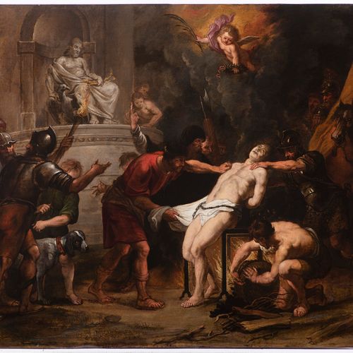 Flemish Master,  Martyrdom of St. Lawrence 罗马大执事劳伦修斯被放在发光的炉架上，因为他拒绝将教堂的财宝交给瓦勒里安皇&hellip;