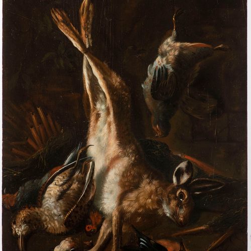 Attributed to Fransi de Hamilton (1623-1712), Hunting Still Life with Rabbits an&hellip;