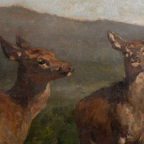Franz Xaver Von Pausinger (1839 – 1915), Pair of Roe Fawns in the Wood Franz Xav&hellip;