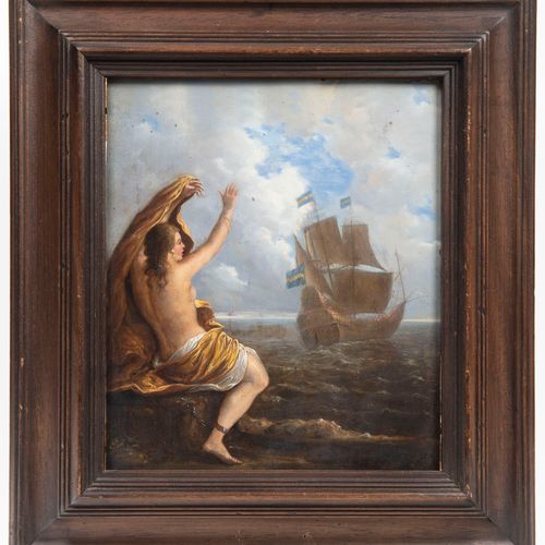François Verwilt (1623-1691) - Attributed, Woman on the Shore 鹿特丹画家弗朗索瓦-维尔维尔特是科内&hellip;