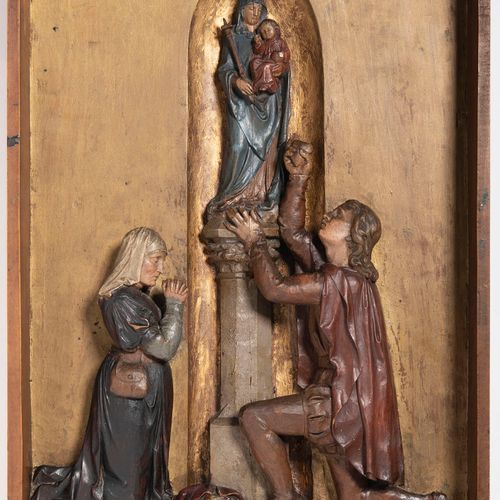 Carved Relief with the Donor and his Wife in front of Mary's Column Relieve con &hellip;