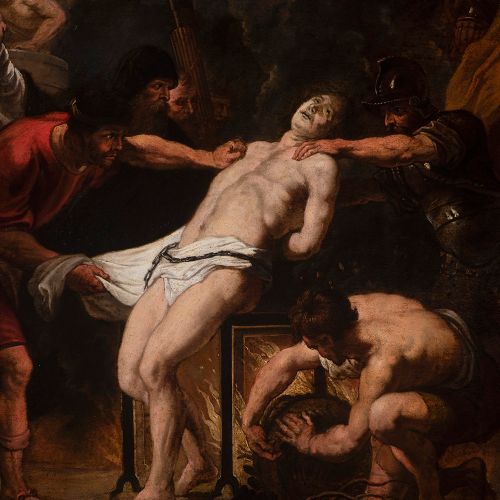 Flemish Master,  Martyrdom of St. Lawrence Laurentius, Archdeacon of Rome, is pl&hellip;