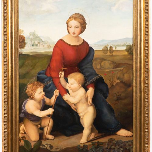 Joseph Von Fuhrich (1800 – 1876), Attributed, Virgin with Baby Jesus and Saint J&hellip;