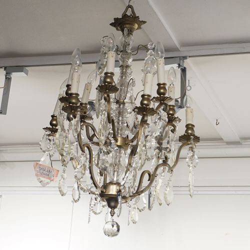 Null Glass chandelier, dim. 84 x 47 cm.