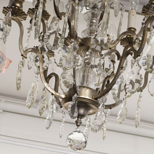 Null Glass chandelier, dim. 84 x 47 cm.