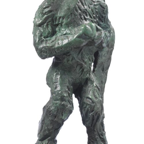 Sandro Chia Figure (Corazon), sculpture en bronze à patine verte, ex. 6/6, cm. 7&hellip;