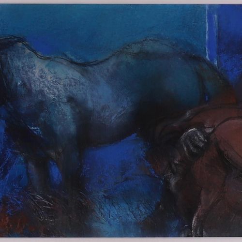 Null Kernkamp, Elice (1948-) "El caballo olvidado", firmado en su totalidad a la&hellip;