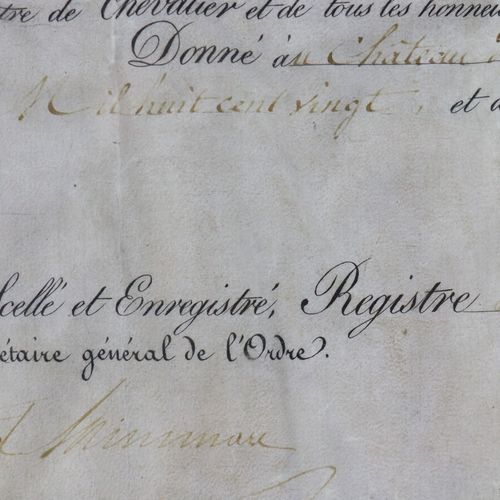 Null Diplôme de l' « Ordre royal de la Légion d'honneur », 1820.

Sur papier vél&hellip;