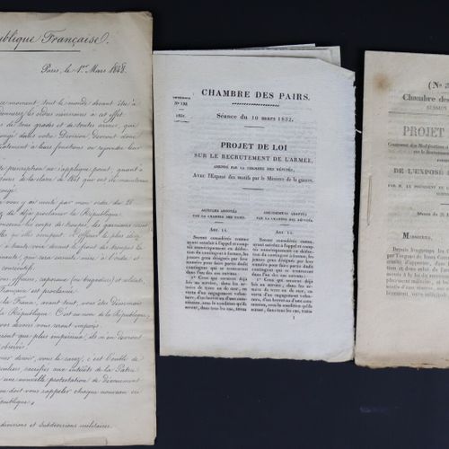 Null Ensemble de trois documents de 1832-1848.

Monarchie de juillet (projets de&hellip;
