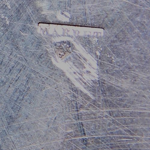 MARRET orfèvre 
Plat creux rond polylobé en argent 950°/°° à filets contours et &hellip;