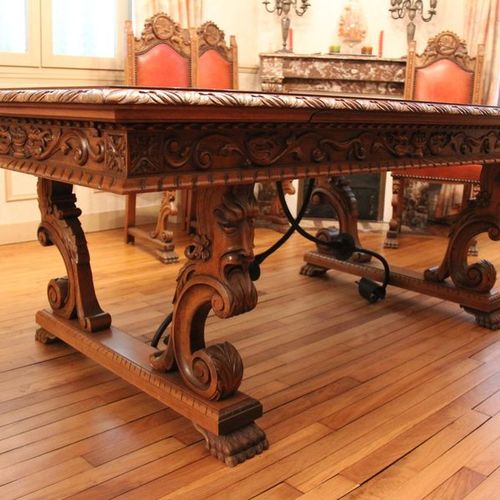 Null Mobilier de salle à manger en bois naturel de style néo renaissance Espagne&hellip;