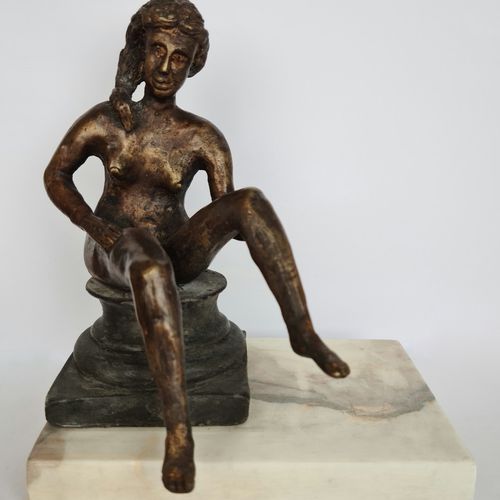 Parigi Claudio Vedo non vedo il chiaroscuroSculpture en bronze patiné avec fonte&hellip;