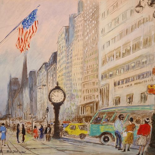 CASCELLA MICHELE New York, 1965China e acquerello su carta 60x5x48,2 cm; firma, &hellip;