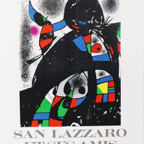 Null Juan MIRO, Lot de deux affiches d'exposition 
- San Lazzaro et ses amis, Mu&hellip;