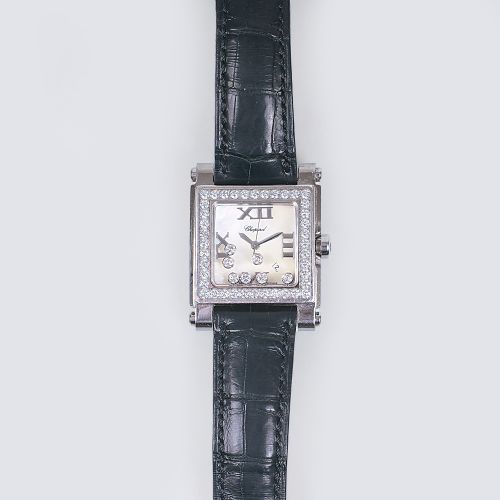 Chopard est. 1860 in Sonvilier. A Lady's Wristwatch 'Happy Sport'. Or blanc 18 c&hellip;