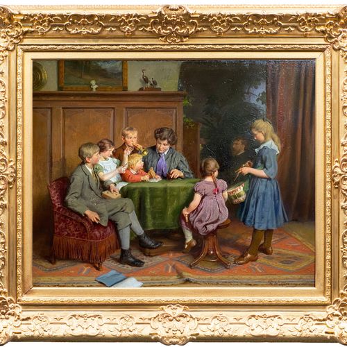 Felix Schlesinger (Lausanne 1833 - Hamburg 1910). Family of the artist making Mu&hellip;
