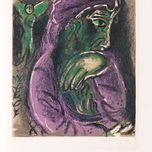 Marc Chagall (Witebsk 1887 - Paris 1985). Job Disconsolate. 1960, lithographie e&hellip;