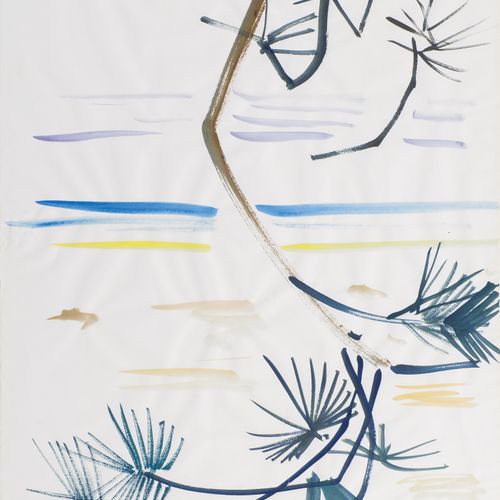 Siegward Sprotte (Potsdam 1913 - Kampen/Sylt 2004). Pine Twig. 水彩画，61 x 42,5厘米，罗&hellip;